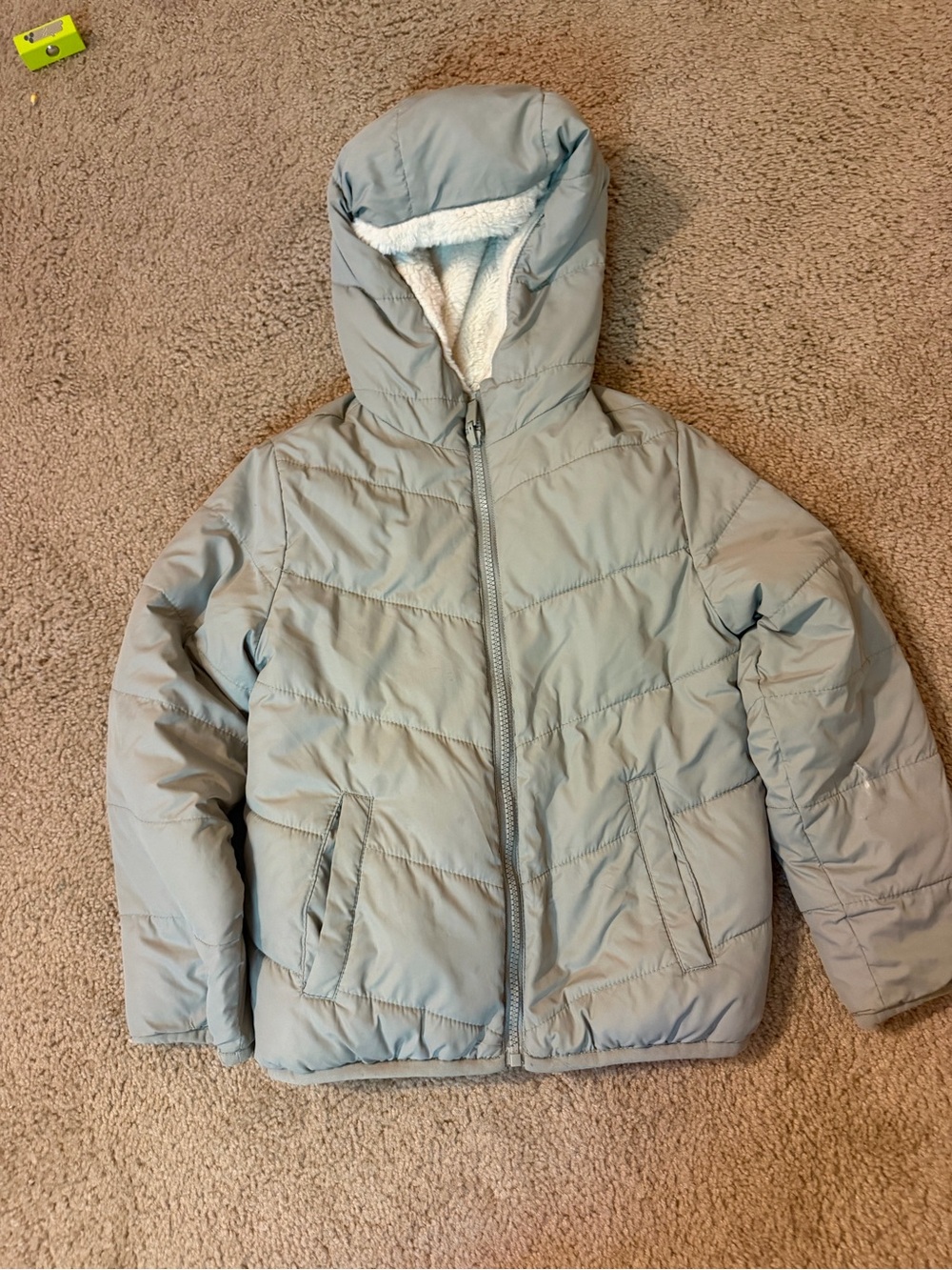 Abercrombie & Fitch Sage Green Puffer Coat